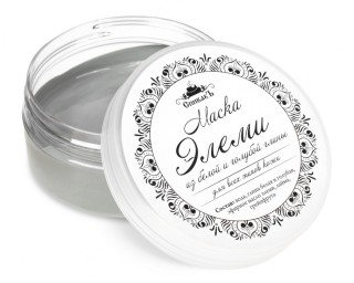 Маска Элеми из белой и голубой глины